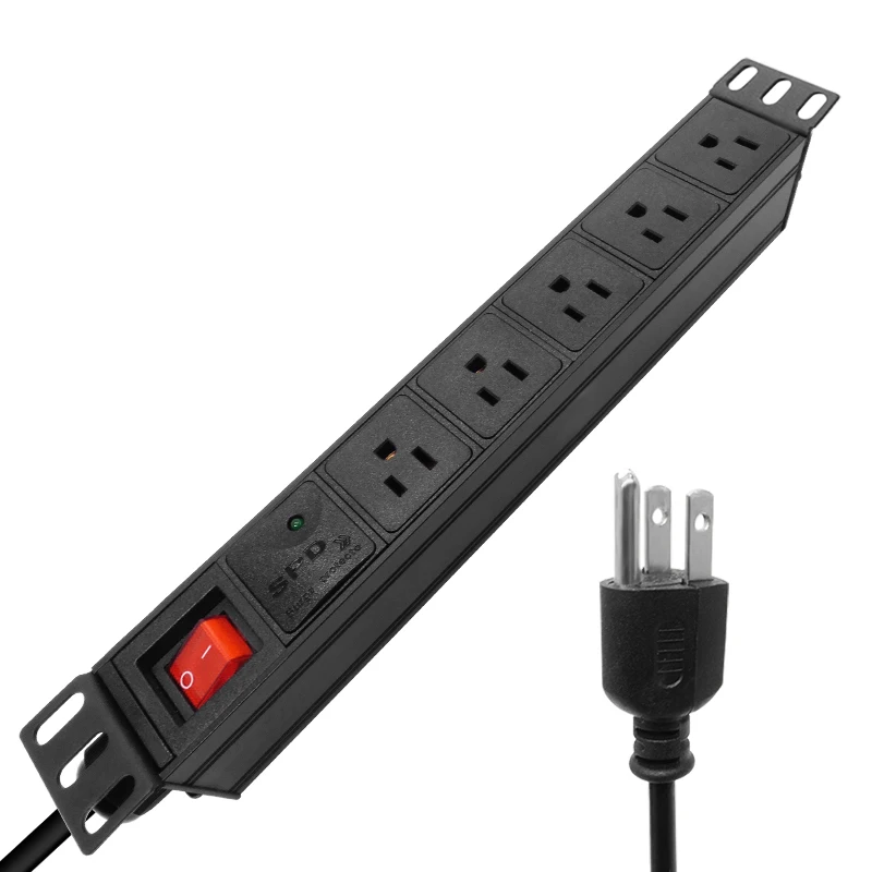 5 Outlet Metal Power Strip Surge Protector Rack Mount PDU Metal Mounting Brackets 2Meter 6.5 Foot Extension Cord 125V/15A
5 Outlet Metal Power Strip Surge Protector Rack Mount PDU Metal Mounting Brackets 2Meter 6.5 Foot Extension Cord 125V/15A