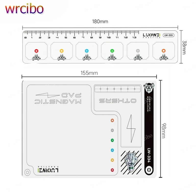 Luowei LW-333/334 Soft Magnetic Screw Organizer Pad - Double-Sided, Soft Magnetic & Zoned for Phone/Computer Screw Management
Luowei LW-333/334 Soft Magnetic Screw Organizer Pad - Double-Sided, Soft Magnetic & Zoned for Phone/Computer Screw Management