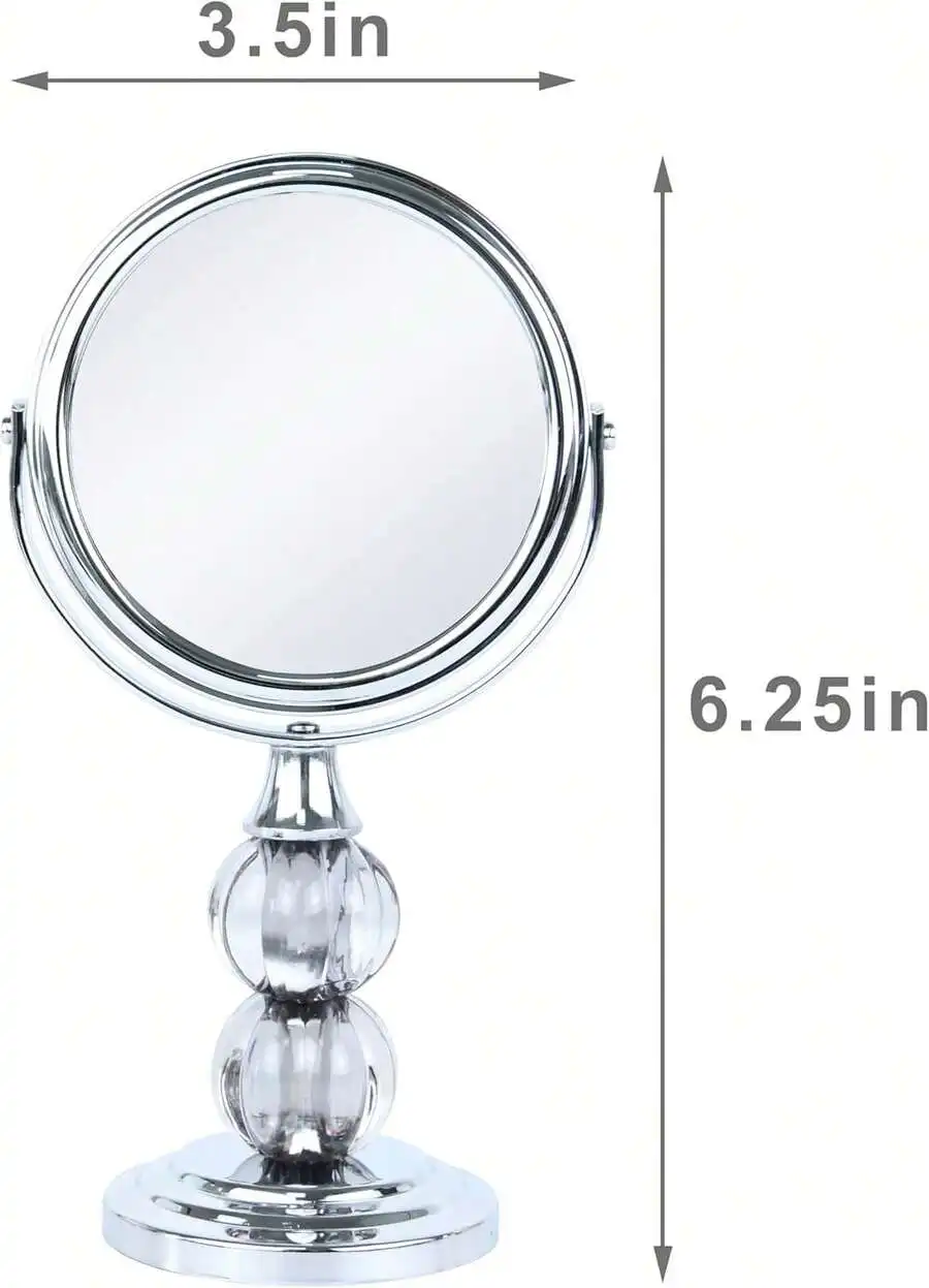 Double Sided Magnifying Makeup Mirror With Stand 1X 3X 360 Degree Rotation
Double Sided Magnifying Makeup Mirror With Stand 1X 3X 360 Degree Rotation