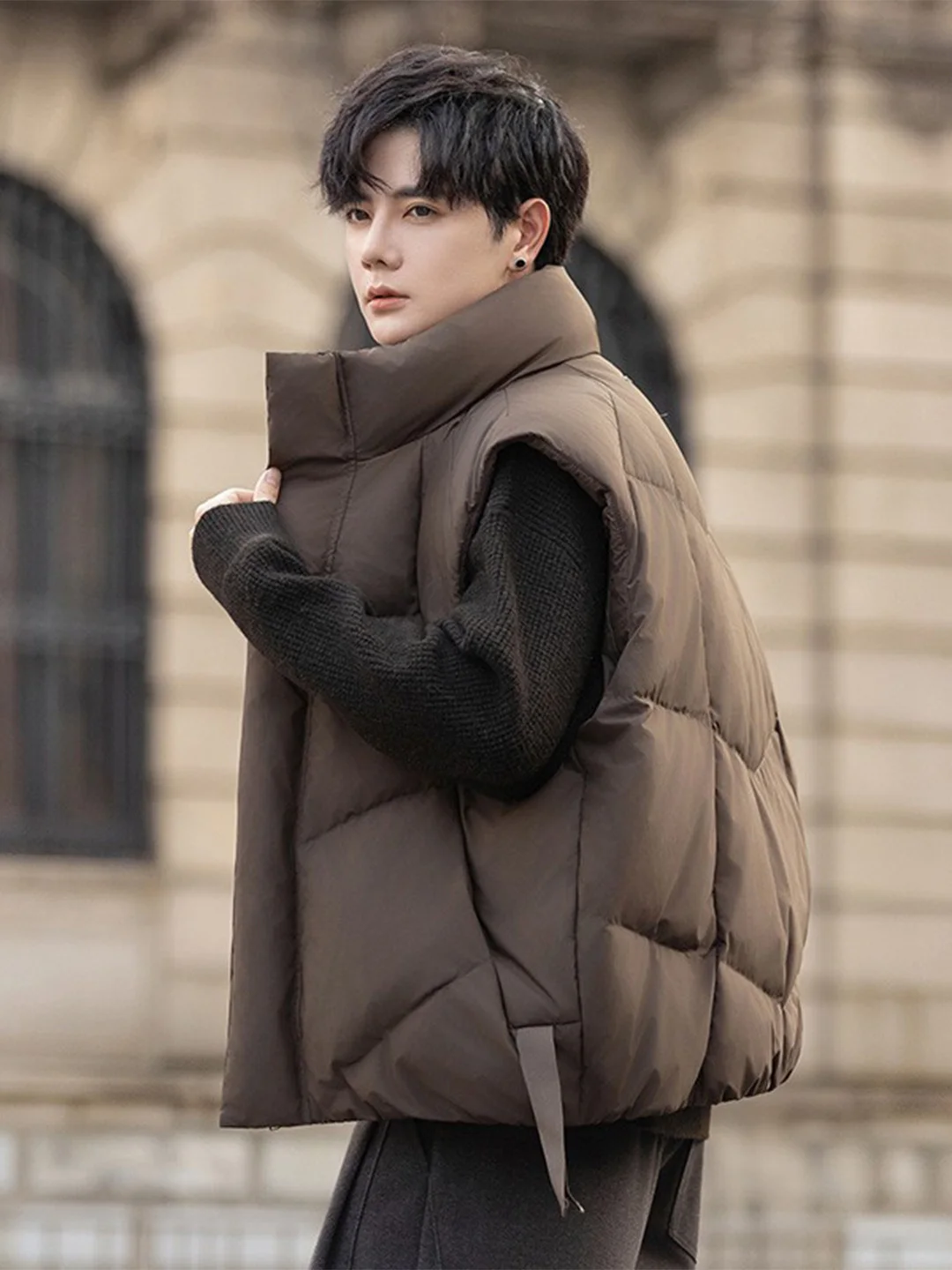 Men's down Vest Lightweight White Du down Stand Collar Jaet Faionable Outerwear for Winter Warm And Sli
Men's down Vest Lightweight White Du down Stand Collar Jaet Faionable Outerwear for Winter Warm And Sli