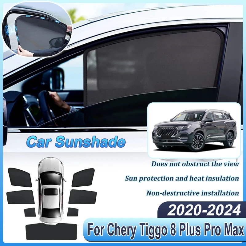 Mesh Magnetic Sunshades For Chery Tiggo 8 Plus Accessories 2024 2020~2023 Shade Heat Insulating Visor Anti-UV Auto Accessories
Mesh Magnetic Sunshades For Chery Tiggo 8 Plus Accessories 2024 2020~2023 Shade Heat Insulating Visor Anti-UV Auto Accessories