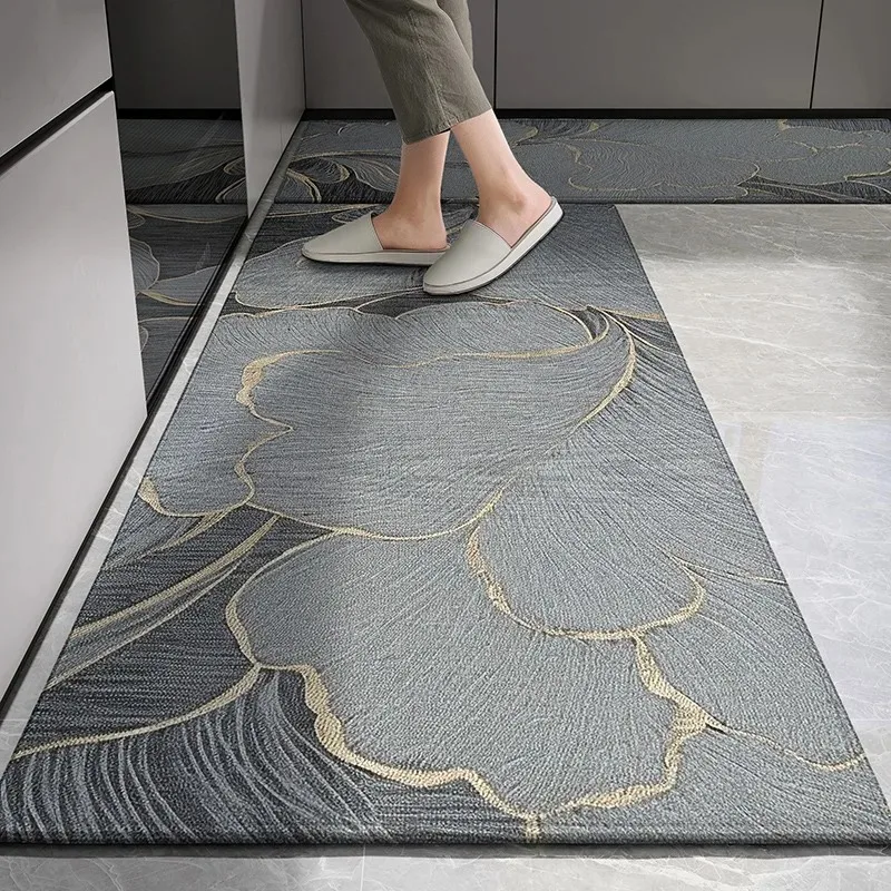 Kitchen Carpet Non-slip Floor Mat Wear-resistant Long Carpets Gray Flower Rug European and American Style Home Decoration Rugs
Kitchen Carpet Non-slip Floor Mat Wear-resistant Long Carpets Gray Flower Rug European and American Style Home Decoration Rugs