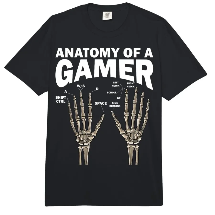 Anatomy of A Gamer Skeleton Hands PC Gaming Video Games WASD T-shirt For Men Women 100% Cotton T Shirts Short Sleeve Tops 0413-1
Anatomy of A Gamer Skeleton Hands PC Gaming Video Games WASD T-shirt For Men Women 100% Cotton T Shirts Short Sleeve Tops 0413-1