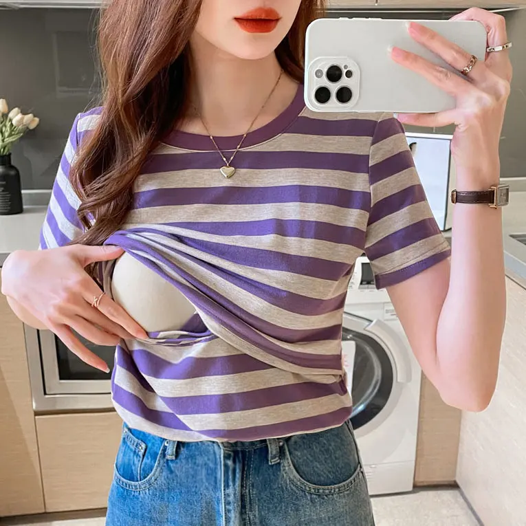 T-Shirt Pregnant Pregnancy Womens Clothing Mom Tee Maternity Tops Women's Comfy Short Sleeve Nursing Tunic Top for Breastfeeding
T-Shirt Pregnant Pregnancy Womens Clothing Mom Tee Maternity Tops Women's Comfy Short Sleeve Nursing Tunic Top for Breastfeeding