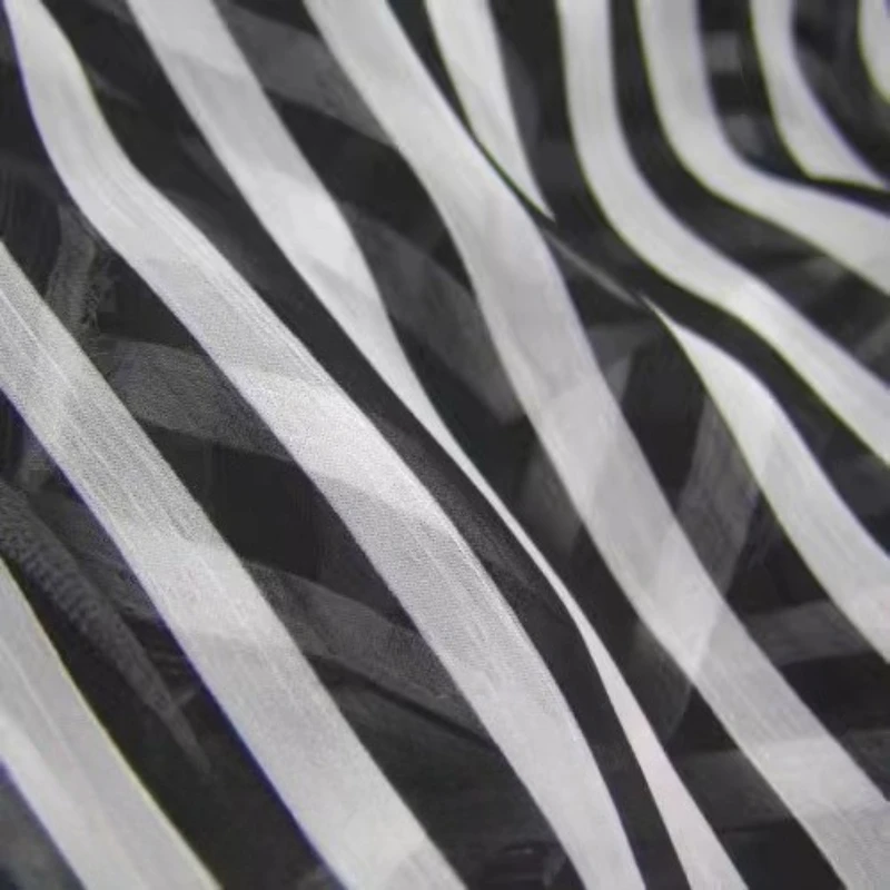 Striped Chiffon Curtain Fabric Print for Bridal Blouse Scarf Dress Material Designer DIY Background Decoration Craft Supplies
Striped Chiffon Curtain Fabric Print for Bridal Blouse Scarf Dress Material Designer DIY Background Decoration Craft Supplies