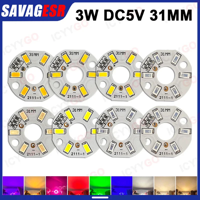 10 pieces LED 3W 5V USB Light Board SMD 5730 Chip Red Green Warm White yellow purpleRound Changing Light Source With 20 Cm Cable
10 pieces LED 3W 5V USB Light Board SMD 5730 Chip Red Green Warm White yellow purpleRound Changing Light Source With 20 Cm Cable
