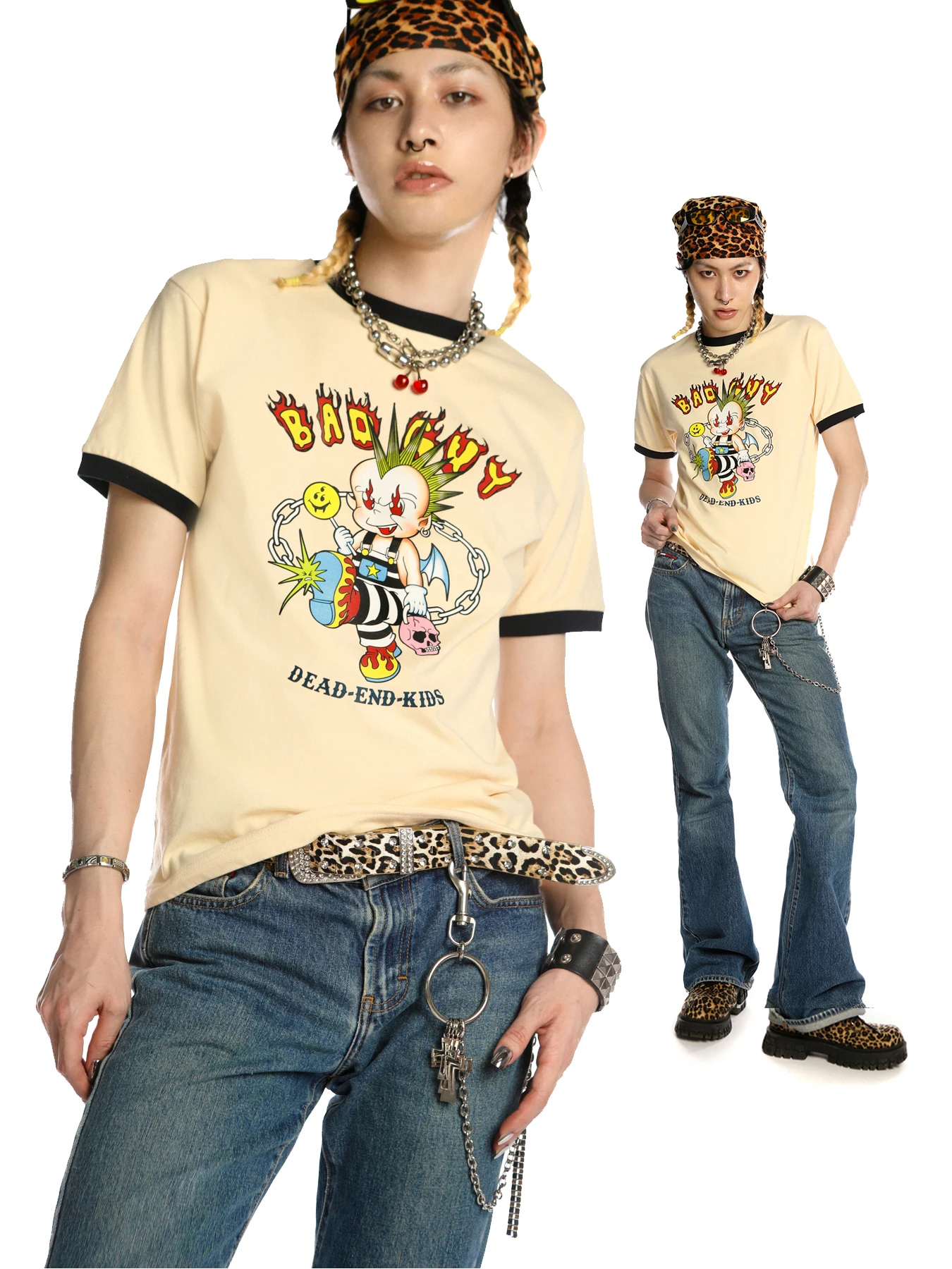 DeadEndKids Original American Retro Punk Ro Casual oulder T-irt ex Cotton ort Sve round Ne Faionable
DeadEndKids Original American Retro Punk Ro Casual oulder T-irt ex Cotton ort Sve round Ne Faionable