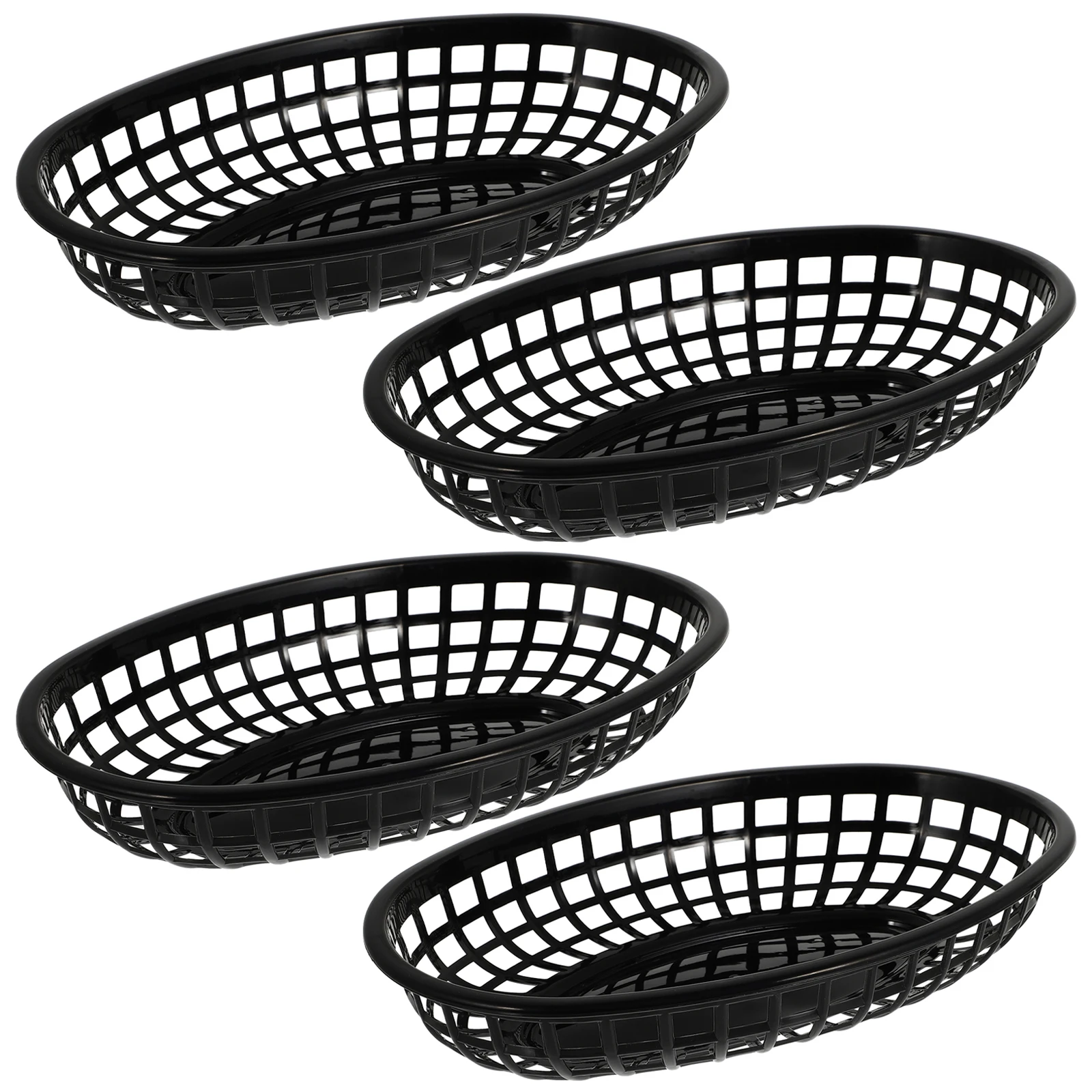 4 Pcs Storage Baskets Black Plastic Fruit Trays Snack Plates PP Material Easy Clean Functional Food Serving Containers
4 Pcs Storage Baskets Black Plastic Fruit Trays Snack Plates PP Material Easy Clean Functional Food Serving Containers