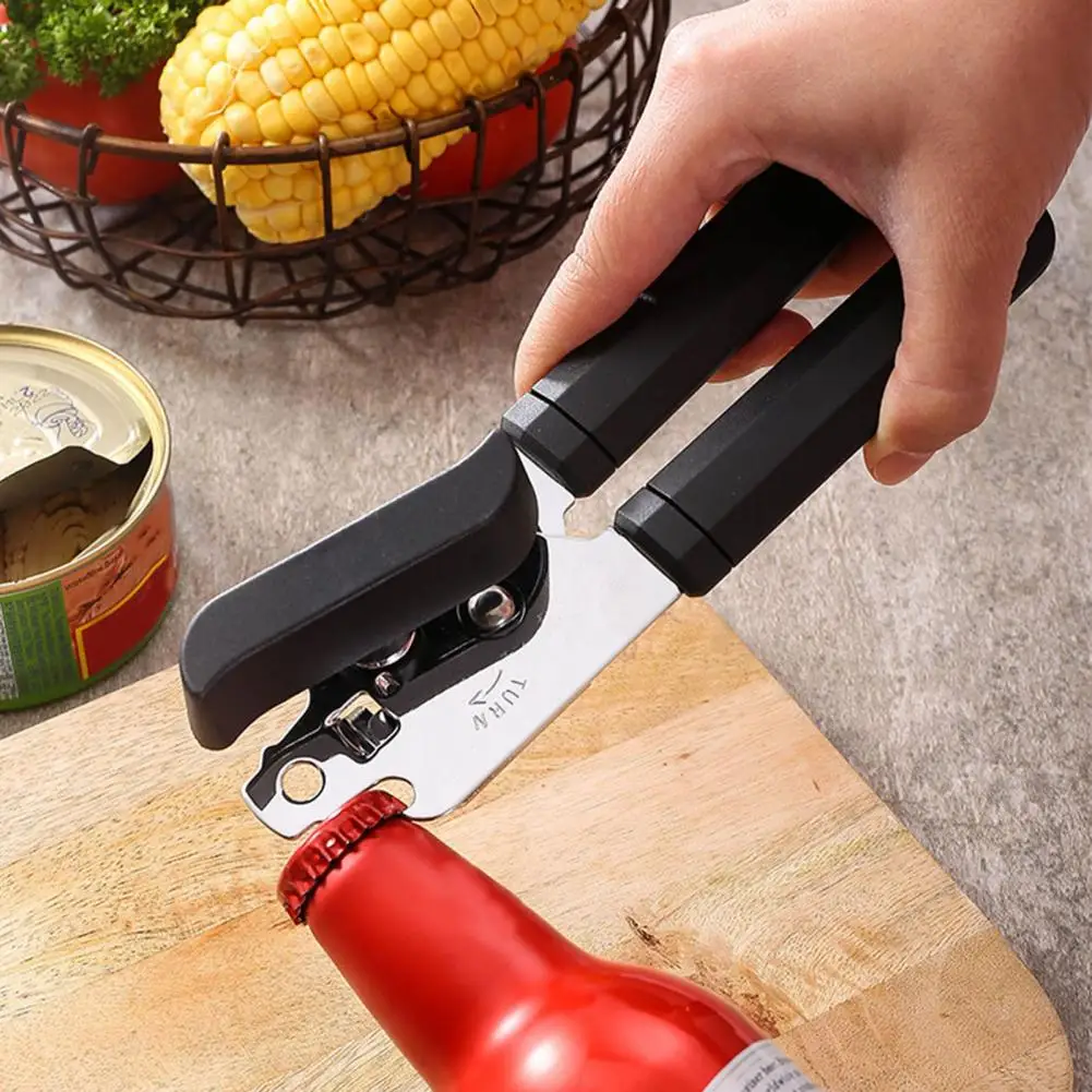 Can Opener Stainless Steel 360-degree Rotating Knob Non-slip Handle Professional Tin Manual Can Opener Beer Grip Opener
Can Opener Stainless Steel 360-degree Rotating Knob Non-slip Handle Professional Tin Manual Can Opener Beer Grip Opener