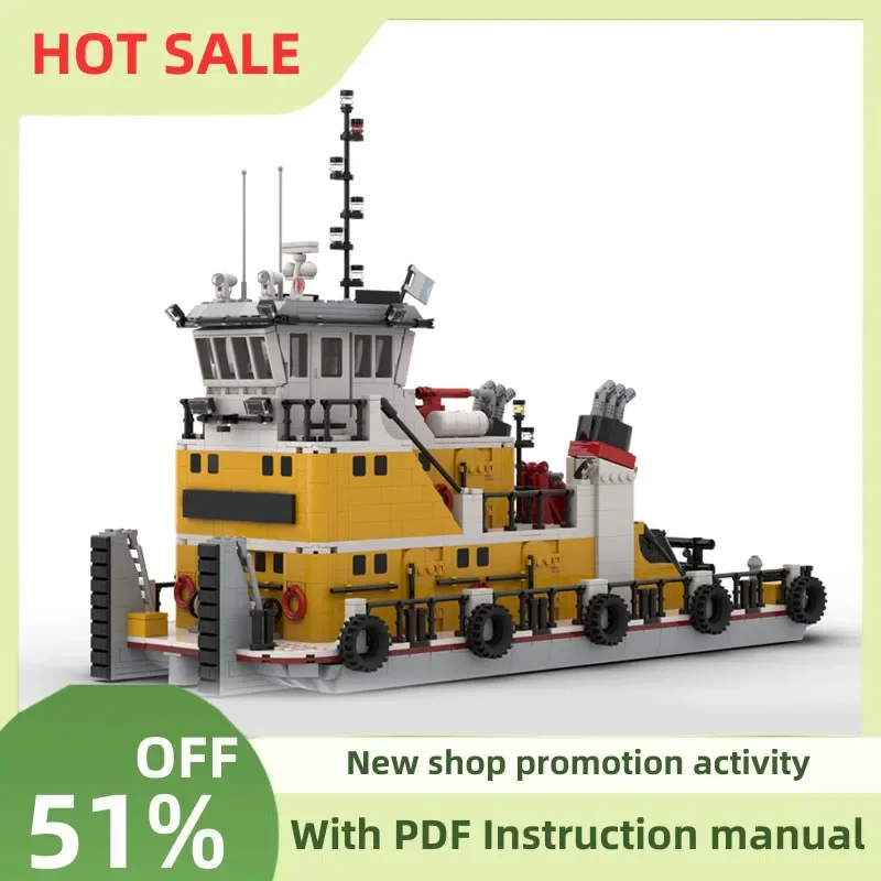 Горячая 2454 шт. Moc Pusher Barge Tug Корабль City Port Модульная модель Diy Технология Кирпичи Креативные идеи Игрушки Подарки Строительные блоки
Горячая 2454 шт. Moc Pusher Barge Tug Корабль City Port Модульная модель Diy Технология Кирпичи Креативные идеи Игрушки Подарки Строительные блоки