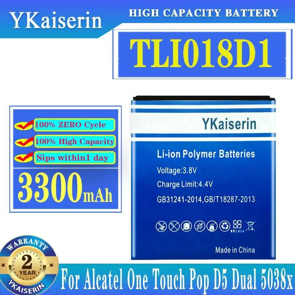 Аккумулятор мобильного телефона TLI018D1 3300 мАч для Alcatel One Touch Pop D5 Dual 5038x OT5038X Pop 3 5015D OT 5016
Аккумулятор мобильного телефона TLI018D1 3300 мАч для Alcatel One Touch Pop D5 Dual 5038x OT5038X Pop 3 5015D OT 5016