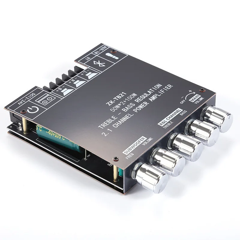 ZK-TB21 Супер сабвуфер высокого и низкого тона, 2,1-канальный, 50 Вт * 2 + 100 Вт, плата усилителя Bluetooth
ZK-TB21 Супер сабвуфер высокого и низкого тона, 2,1-канальный, 50 Вт * 2 + 100 Вт, плата усилителя Bluetooth