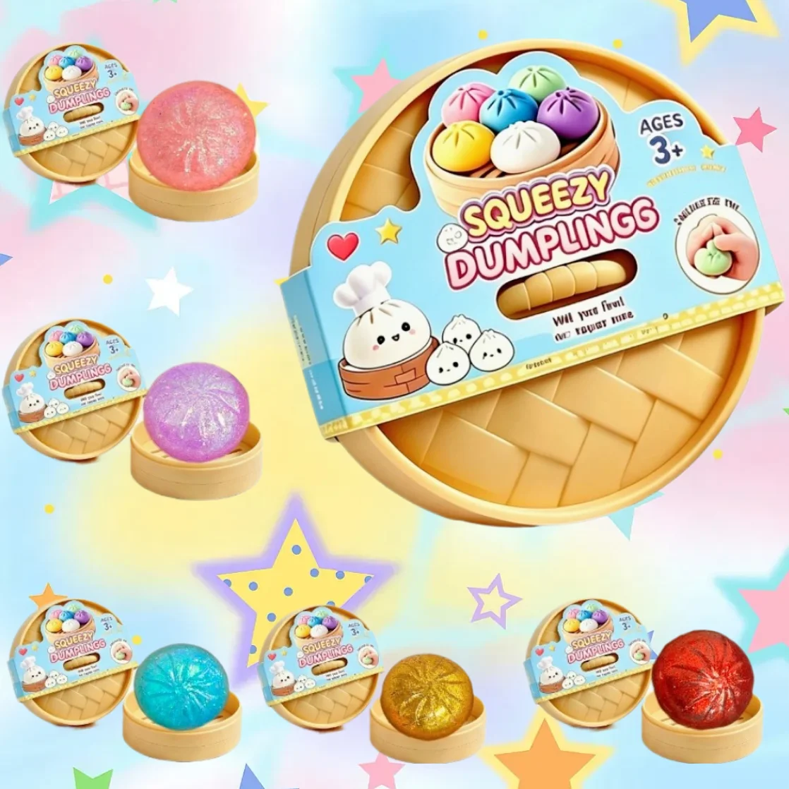 Large Dumpling Shaped Squishies with Steamer Colorful Simulation Food Sensory Toy Bun Squeeze Gift for Kids
Large Dumpling Shaped Squishies with Steamer Colorful Simulation Food Sensory Toy Bun Squeeze Gift for Kids
