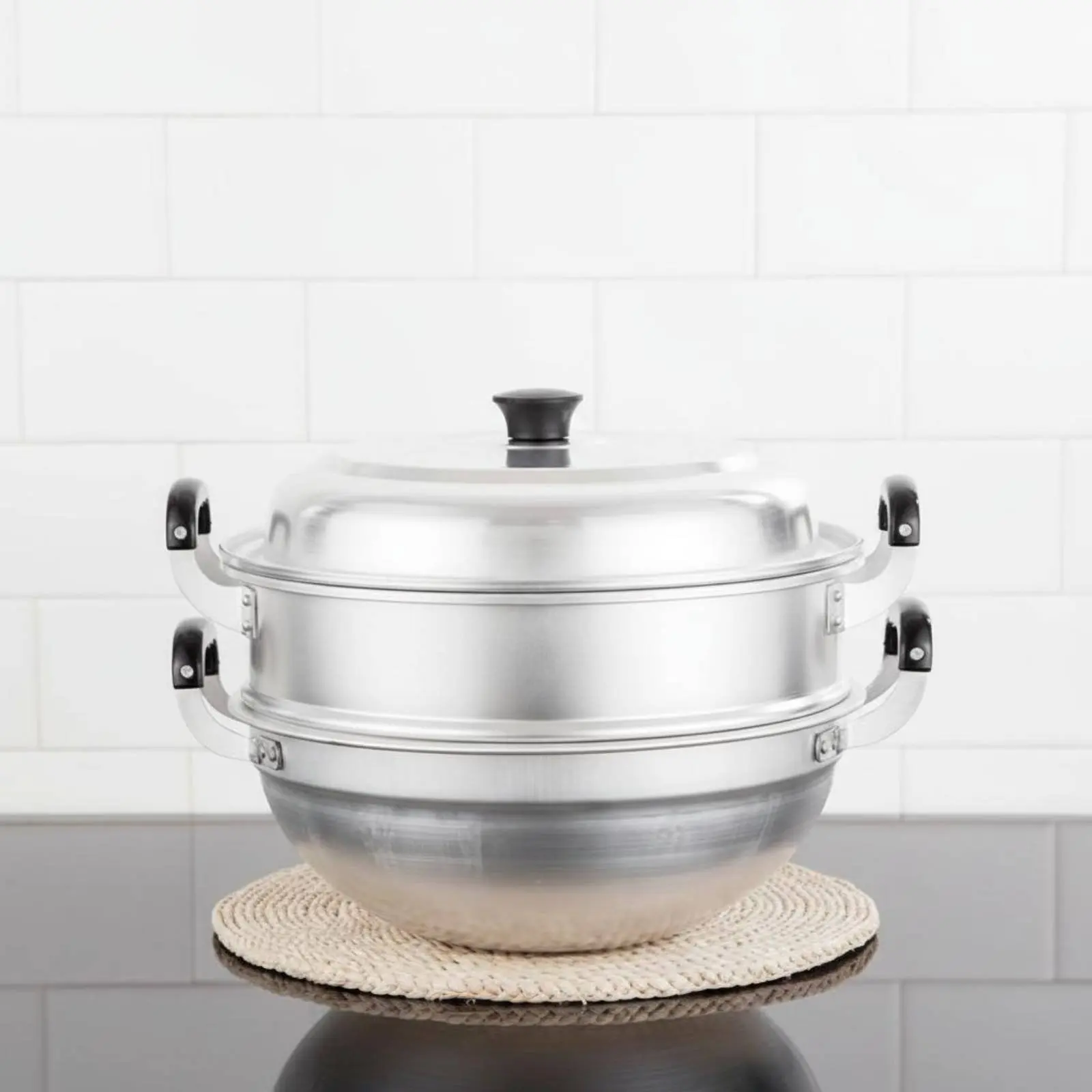 Aluminum Steamer Pot with Insert Uncoated Round Bottom Stockpot Double Handle Cooking Pot Food-Grade Material Kitchen Cookware
Aluminum Steamer Pot with Insert Uncoated Round Bottom Stockpot Double Handle Cooking Pot Food-Grade Material Kitchen Cookware