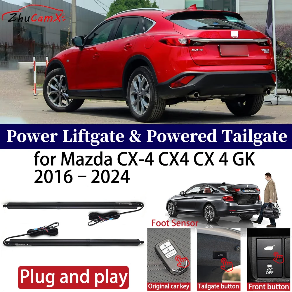 ZhuCamX for Mazda CX-4 CX4 CX 4 GK 2016–2024 Car Power Liftgate Automatic One-Click Powered Tailgate Strut opener Plug and play
ZhuCamX for Mazda CX-4 CX4 CX 4 GK 2016–2024 Car Power Liftgate Automatic One-Click Powered Tailgate Strut opener Plug and play