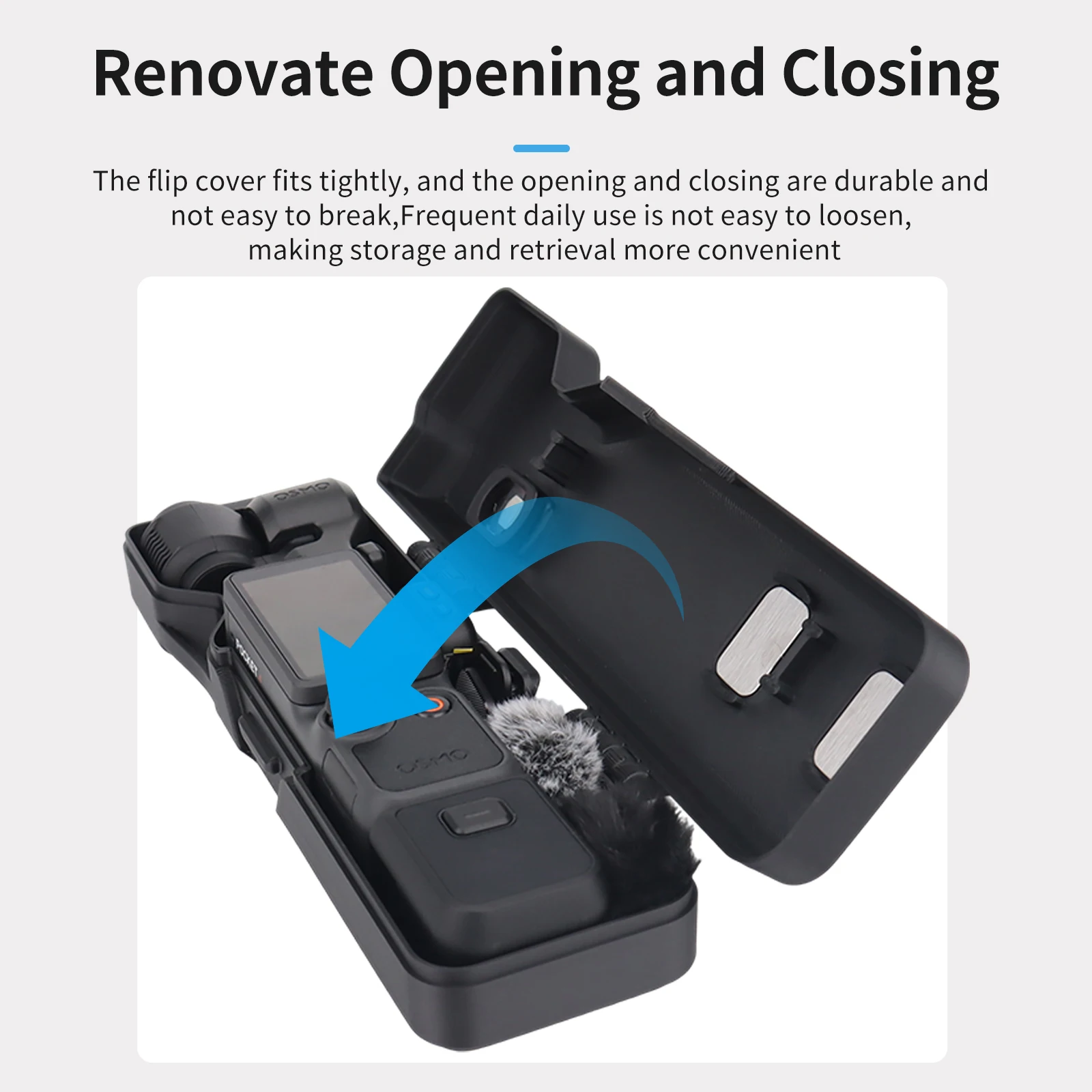 Storage Box for DJI Osmo Pocket 4, Gimbal Flip Cover Lens Protector Cap, Drop-Resistant Box with 3 Magnetic Filter Storage Slots
Storage Box for DJI Osmo Pocket 4, Gimbal Flip Cover Lens Protector Cap, Drop-Resistant Box with 3 Magnetic Filter Storage Slots