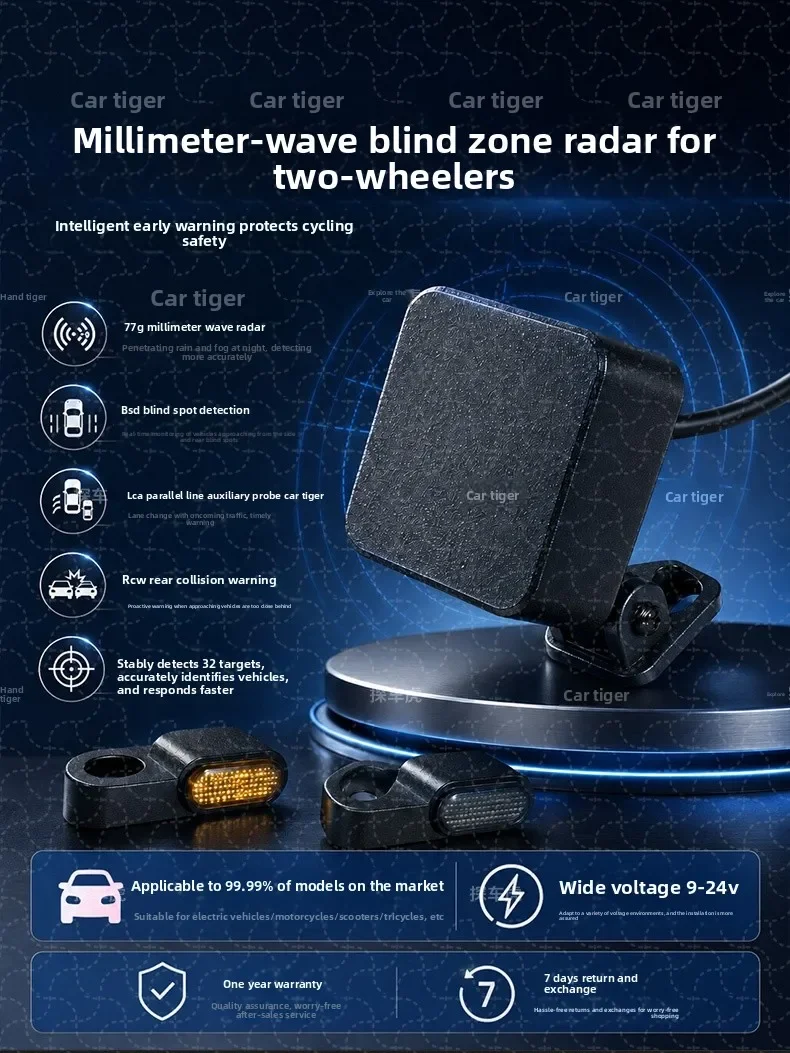 Motorcycle Blind Spot Detection System 77Ghz Millimeter Wave Radar 50M BSD Motorcycle Electronics Accessories Driving Security
Motorcycle Blind Spot Detection System 77Ghz Millimeter Wave Radar 50M BSD Motorcycle Electronics Accessories Driving Security
