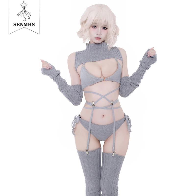 SENMHS Original Japanese Anime Girl Turtleneck Sweater Cosplay Uniform Women Knitted Bikini Temptation Erotic Lingerie Gray
SENMHS Original Japanese Anime Girl Turtleneck Sweater Cosplay Uniform Women Knitted Bikini Temptation Erotic Lingerie Gray