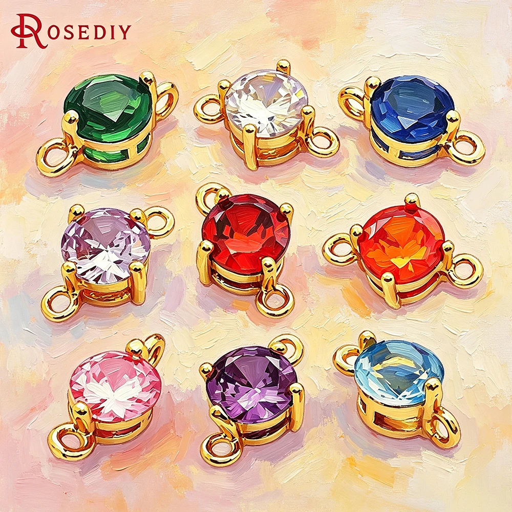 10PCS 18K Gold Color Brass Zircon Round Connect Charms Pendants High Quality Jewelry Making Necklace Earrings Diy Accessories
10PCS 18K Gold Color Brass Zircon Round Connect Charms Pendants High Quality Jewelry Making Necklace Earrings Diy Accessories