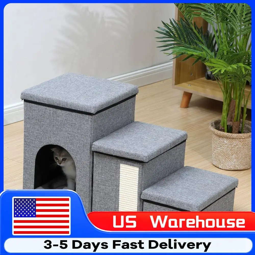 3-уровневая складная лестница для домашних животных, многофункциональная кровать для кошек, износостойкий съемный органайзер для хранения на все сезоны
3-уровневая складная лестница для домашних животных, многофункциональная кровать для кошек, износостойкий съемный органайзер для хранения на все сезоны