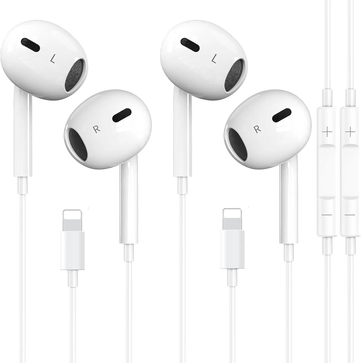 2-Pack - For iPhone Headphones, Wired Earbuds/Headphones, Noise Cancellation, Built-in Microphone & Volume Control, Headphones C
2-Pack - For iPhone Headphones, Wired Earbuds/Headphones, Noise Cancellation, Built-in Microphone & Volume Control, Headphones C
