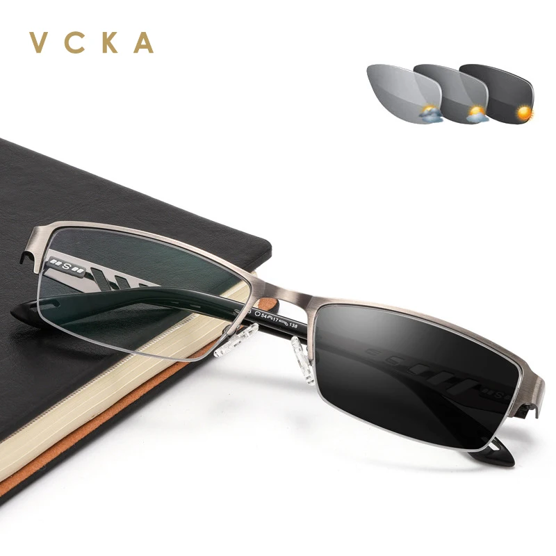 VCKA Photochromic Eye Glasses Men Women Reading Eyeglasses Business Finished Students Short Sight Half Metal Frame +0.5~+6.0
VCKA Photochromic Eye Glasses Men Women Reading Eyeglasses Business Finished Students Short Sight Half Metal Frame +0.5~+6.0