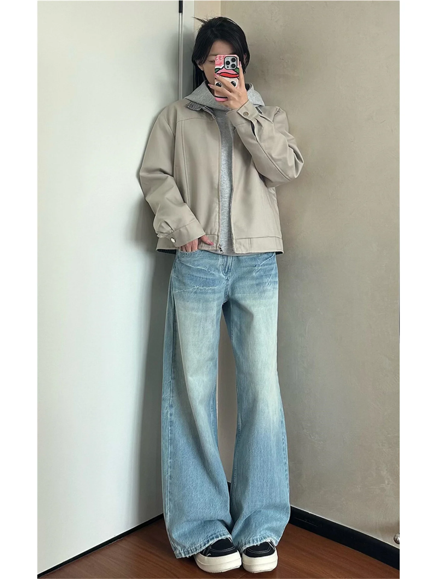 Tall Women's Loose Fit Slimming Light Blue Wide Leg Jeans Spring Whisker Design Sense Floor-Length Straight Cut Pants
Tall Women's Loose Fit Slimming Light Blue Wide Leg Jeans Spring Whisker Design Sense Floor-Length Straight Cut Pants