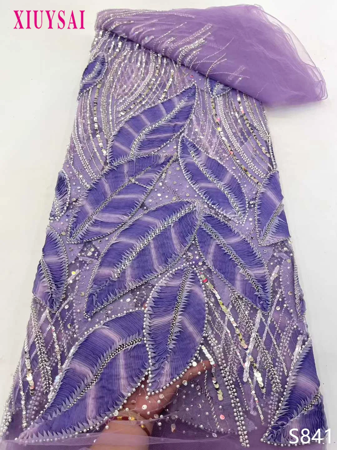 2025 Новейшая африканская кружевная ткань с блестками, высокое качество, 3D французская нигерийская сетчатая кружевная ткань с бисером для шитья свадебного платья, 5 ярдов
2025 Новейшая африканская кружевная ткань с блестками, высокое качество, 3D французская нигерийская сетчатая кружевная ткань с бисером для шитья свадебного платья, 5 ярдов