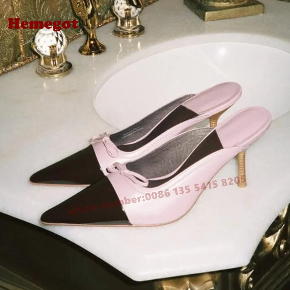 Splicing Butterfly-Knot Slippers 2026 Summer Women's Mules Pointed Toe Slip On Thin High Heels Party Casual Shoes Outside Sexy
Splicing Butterfly-Knot Slippers 2026 Summer Women's Mules Pointed Toe Slip On Thin High Heels Party Casual Shoes Outside Sexy