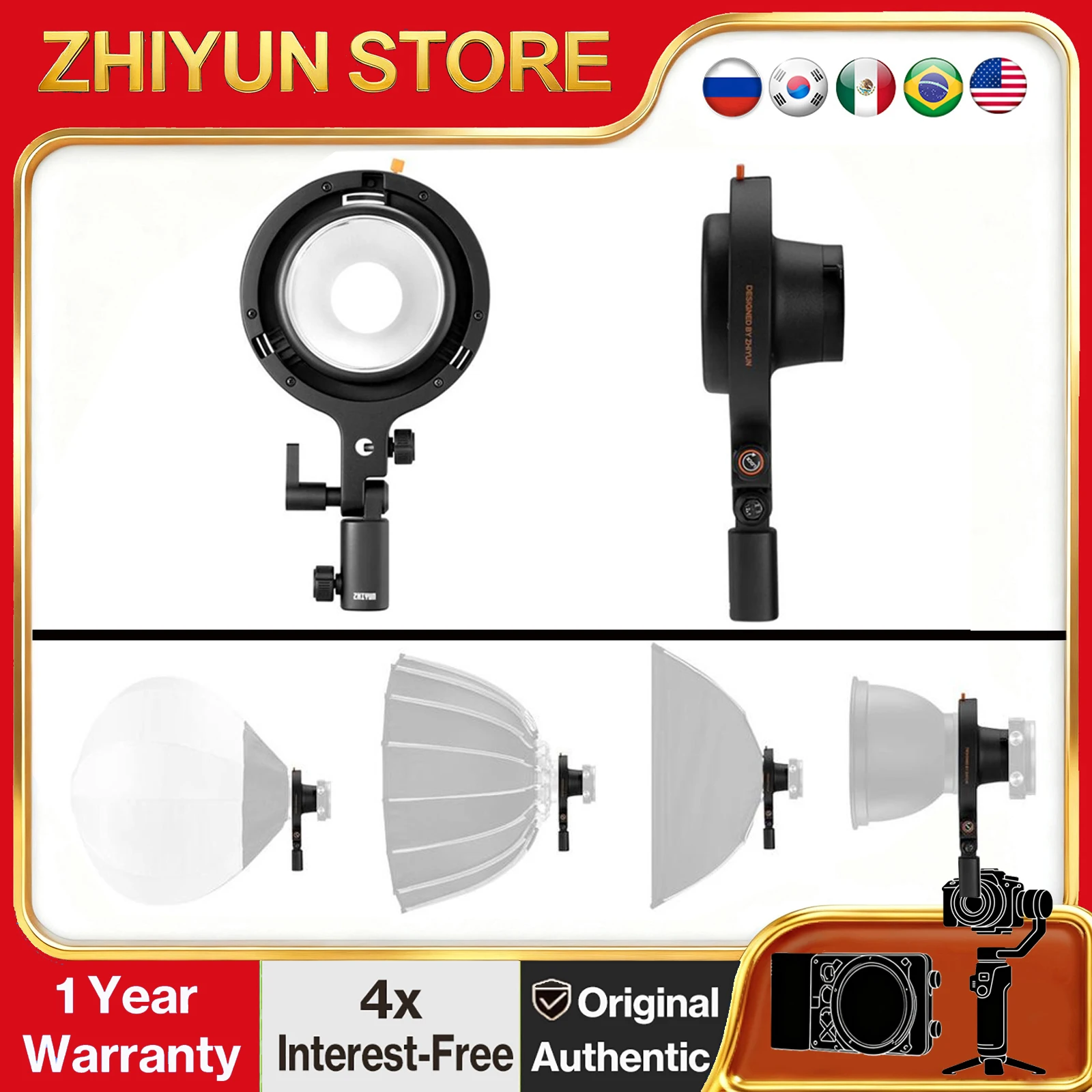 Zhiyun ZY Mount к Bowens Mount Adapter для Zhiyun Molus X100 X100 Combo X100 Pro Pocket COB светильник портативное карманное освещение
Zhiyun ZY Mount к Bowens Mount Adapter для Zhiyun Molus X100 X100 Combo X100 Pro Pocket COB светильник портативное карманное освещение