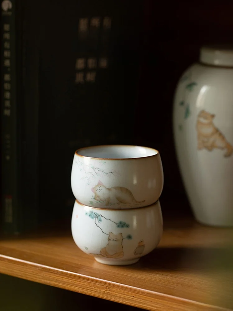 Ruyao Cerc Tea Cup Personal Cup Small Tea Drinking Cup Retro Chinese Sle Handmade Cercs for Home Use
Ruyao Cerc Tea Cup Personal Cup Small Tea Drinking Cup Retro Chinese Sle Handmade Cercs for Home Use