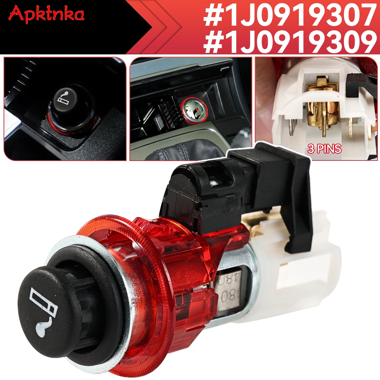 1J0 919 307 Car Cigarette Lighter Plug Assembly For VW Golf Passat Beetle Tiguan Audi A3 Q3 Seat Leon Skoda Octavia 1J0919307
1J0 919 307 Car Cigarette Lighter Plug Assembly For VW Golf Passat Beetle Tiguan Audi A3 Q3 Seat Leon Skoda Octavia 1J0919307