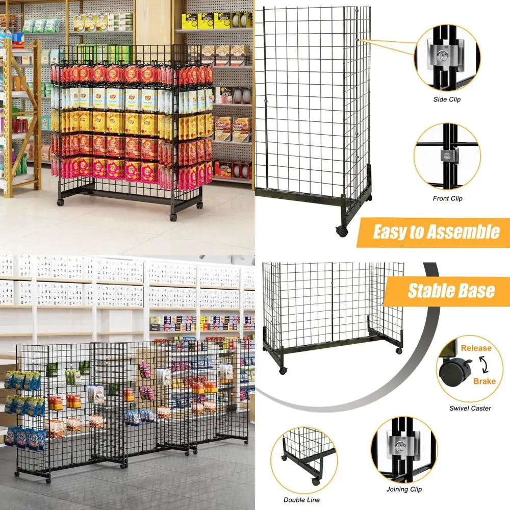 5' x 2' Grid Wall Panel with Wheels 265 LBS, Gridwall Tower with Rolling Base, Metal Grid Wall Shel Display Stand Detachable, Cr
5' x 2' Grid Wall Panel with Wheels 265 LBS, Gridwall Tower with Rolling Base, Metal Grid Wall Shel Display Stand Detachable, Cr