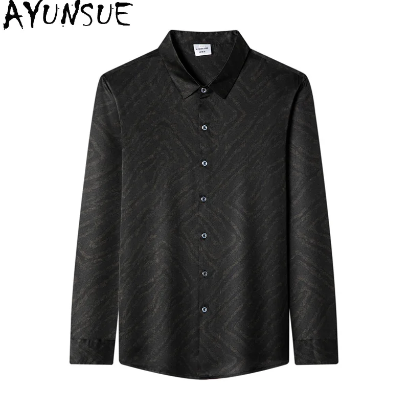 AYUNSUE Fashion Mens Shirts Business Casual Long Sleeve Man 92.5% Mulberry Silk Shirts for Men Spring Autumn Silk Tops chemise
AYUNSUE Fashion Mens Shirts Business Casual Long Sleeve Man 92.5% Mulberry Silk Shirts for Men Spring Autumn Silk Tops chemise