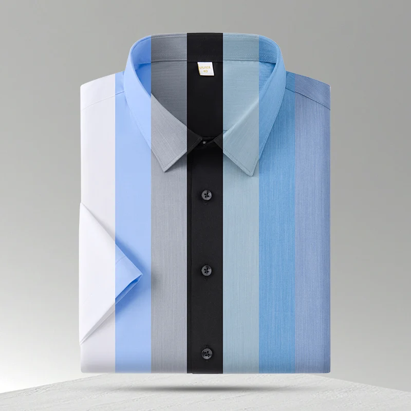New in shirt slik elastic summer short sleeve shirts for men slim fit formal shir solid color business anti-wrinkle clothes
New in shirt slik elastic summer short sleeve shirts for men slim fit formal shir solid color business anti-wrinkle clothes