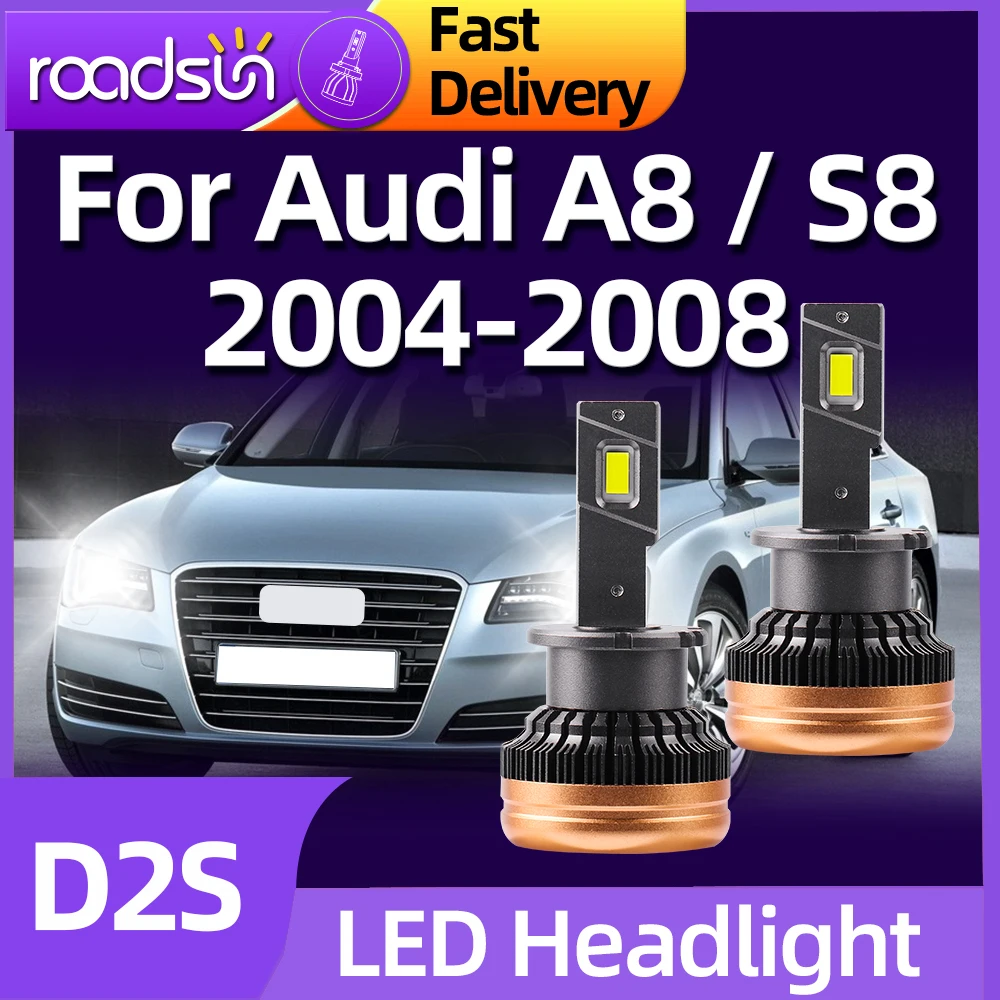 Roadsun D2S Led Bulbs Headlight Auto Lamps 120W 30000LM Super Bright Car Lights HID For Audi A8 S8 2004 2005 2006 2007 2008
Roadsun D2S Led Bulbs Headlight Auto Lamps 120W 30000LM Super Bright Car Lights HID For Audi A8 S8 2004 2005 2006 2007 2008