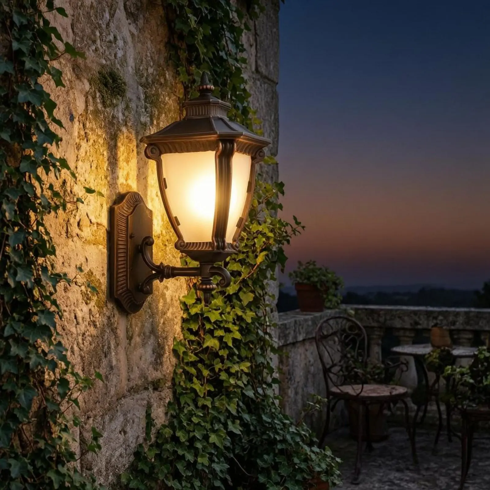 Outdoor Wall Lamp Ornate Backplate Metal Wall Lantern Porch Light Curved Arm E26 Bulb Compatible
Outdoor Wall Lamp Ornate Backplate Metal Wall Lantern Porch Light Curved Arm E26 Bulb Compatible