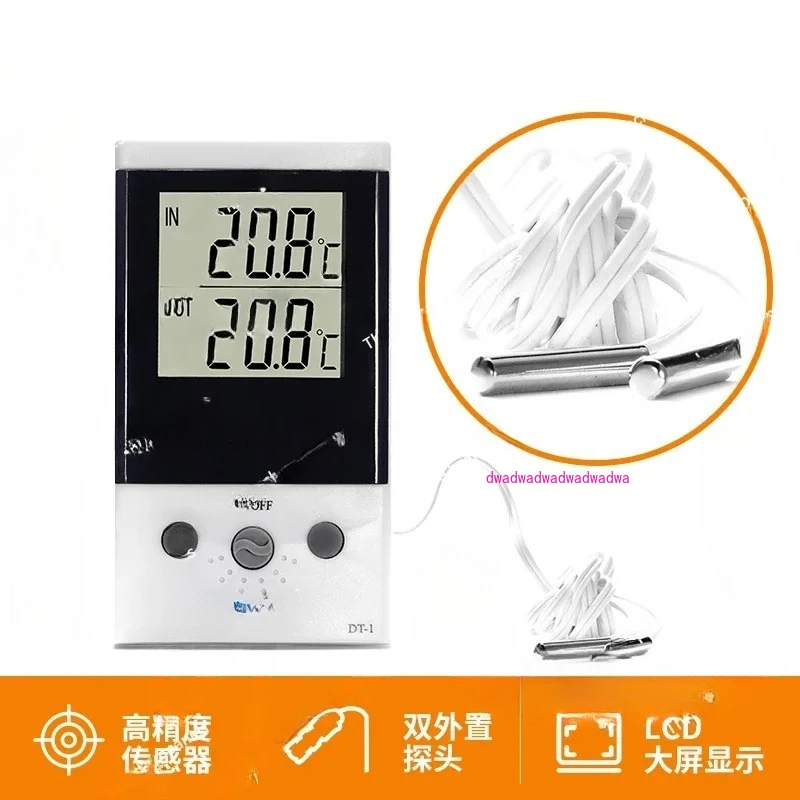 DT-1refrigerator fish tank climbing pet industrial indoor and outdoor thermometer with probe dualchannel temperature measurement
DT-1refrigerator fish tank climbing pet industrial indoor and outdoor thermometer with probe dualchannel temperature measurement