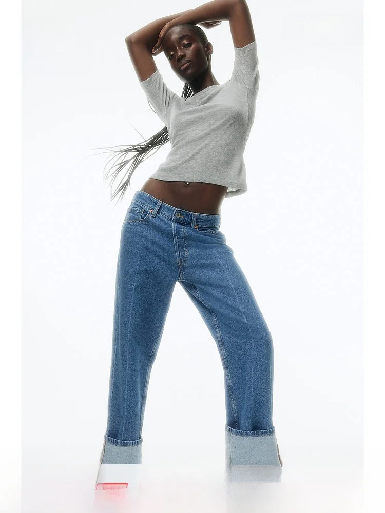 H&M Women's Jeans Summer 5 Pocket Straight Leg Casual Fashion mid Waist Long Trousers Standard Fit Cotton 100%
H&M Women's Jeans Summer 5 Pocket Straight Leg Casual Fashion mid Waist Long Trousers Standard Fit Cotton 100%