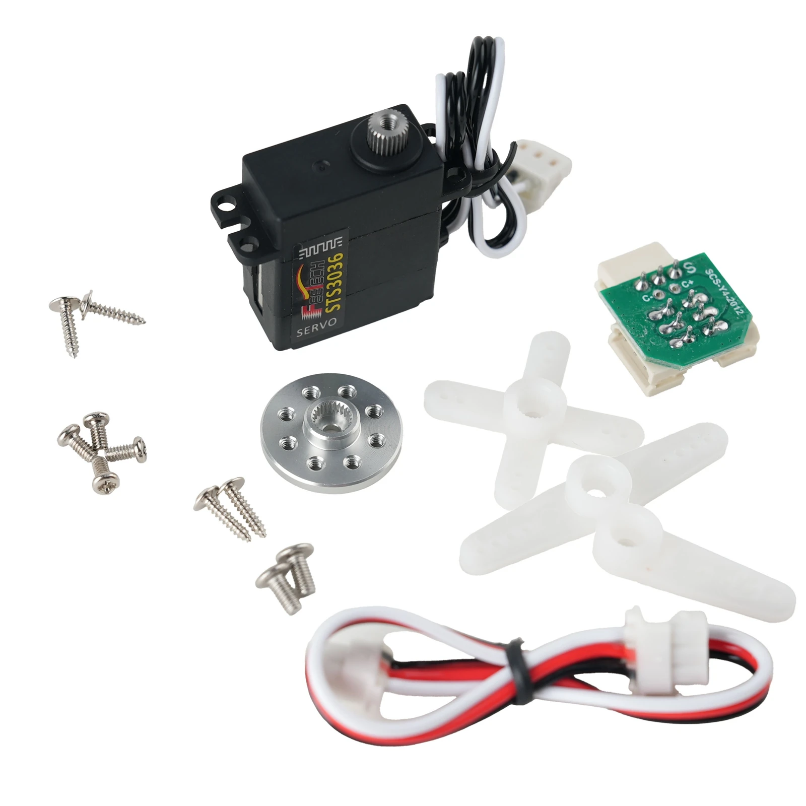 Feetech ST-3036-C001 6V 4.5kg.cm 0.09sec/60° Magnetic Encoded 360 Degree Single-Axis Serial Bus TTL Servo for RC Robot Model
Feetech ST-3036-C001 6V 4.5kg.cm 0.09sec/60° Magnetic Encoded 360 Degree Single-Axis Serial Bus TTL Servo for RC Robot Model