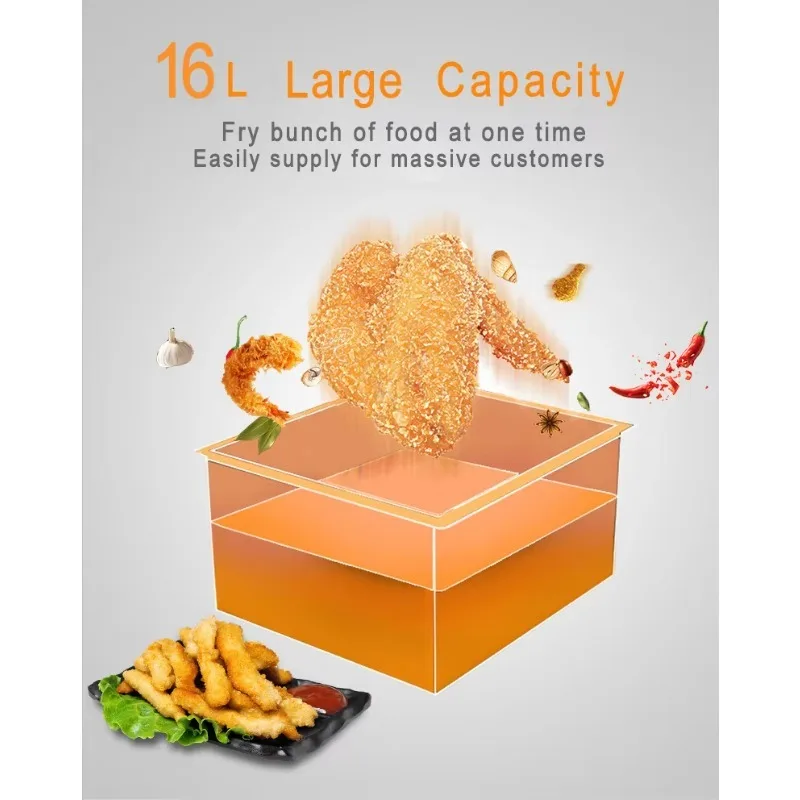 Electric Double Tank Stainless Steel 2500W 220V Deep Fryer Easy Clean Setup Heavy Duty 1 Year Parts Warranty Commercial
Electric Double Tank Stainless Steel 2500W 220V Deep Fryer Easy Clean Setup Heavy Duty 1 Year Parts Warranty Commercial