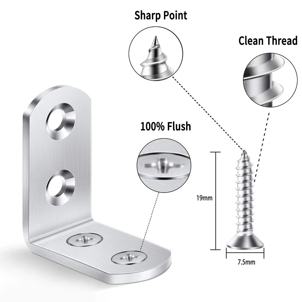 8Pcs Durable Stainless Steel Corner Angle Bracket Easy Install Furniture Making Reinforcement Brace Corner Angle Bracket
8Pcs Durable Stainless Steel Corner Angle Bracket Easy Install Furniture Making Reinforcement Brace Corner Angle Bracket
