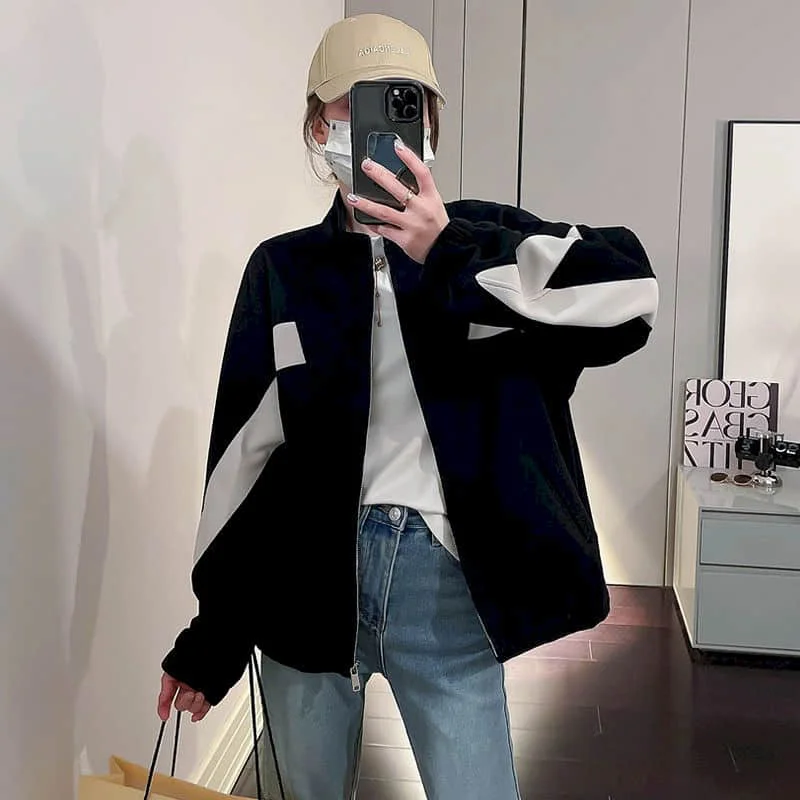 Jackets for Women 100% Cotton Korean Style Loose Stand Collar Long Sleeve Cardigans Oversized Zipper Coats Casual Women Clothes
Jackets for Women 100% Cotton Korean Style Loose Stand Collar Long Sleeve Cardigans Oversized Zipper Coats Casual Women Clothes
