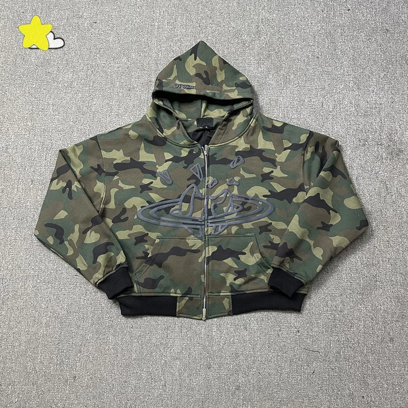 24FW Heavy Fabric Cotton Foam Graphics Print Zipper Hoodie Men Women Hip Hop Camouflage Outside Coat With Tags
24FW Heavy Fabric Cotton Foam Graphics Print Zipper Hoodie Men Women Hip Hop Camouflage Outside Coat With Tags