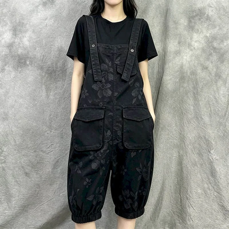 Denim Jumpsuits Women Vintage Korean Style One Piece Outfit Floral Age Reduction Cropped Wide Leg Pants Summer Women Clothing
Denim Jumpsuits Women Vintage Korean Style One Piece Outfit Floral Age Reduction Cropped Wide Leg Pants Summer Women Clothing