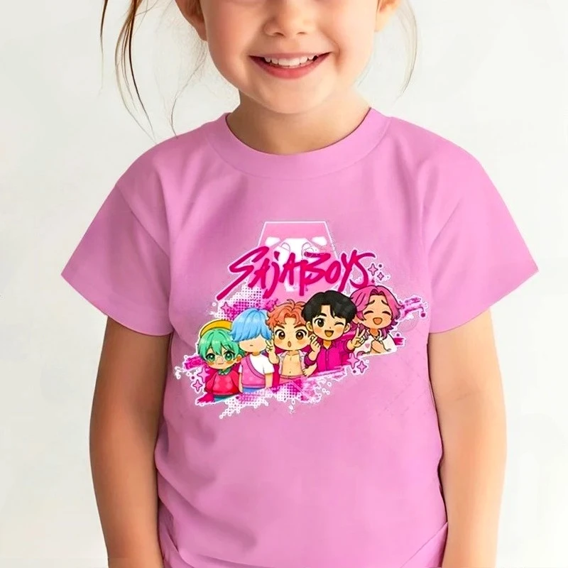 Children Clothes Girl Boy KPop Demon Hunters Saja Boys Print Kids T-shirt Soft Summer Tops 2025 Hot Movie Print T Shirts
Children Clothes Girl Boy KPop Demon Hunters Saja Boys Print Kids T-shirt Soft Summer Tops 2025 Hot Movie Print T Shirts