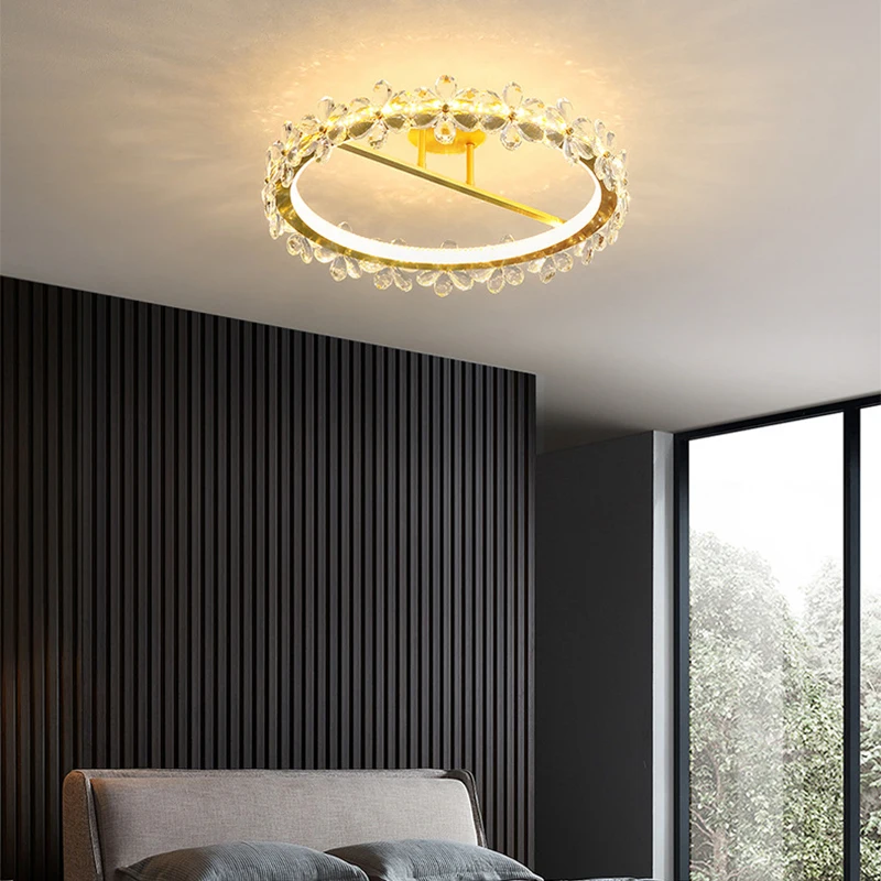Modern Lumina Flower Crystal LED Ceiling Lighting Gold Led Lamp For Living Room Bedroom Decor Suspension
Modern Lumina Flower Crystal LED Ceiling Lighting Gold Led Lamp For Living Room Bedroom Decor Suspension