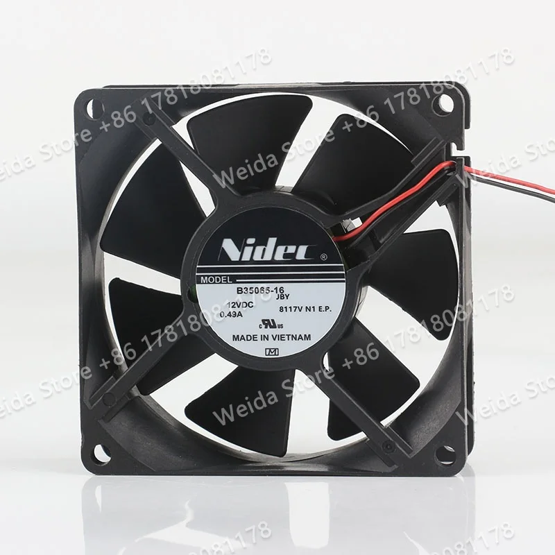 New Nidec 80X80X25MM B35065-16 JBY 12V 0.49A 8025 8CM 2-wire frequency converter with cooling fan
New Nidec 80X80X25MM B35065-16 JBY 12V 0.49A 8025 8CM 2-wire frequency converter with cooling fan