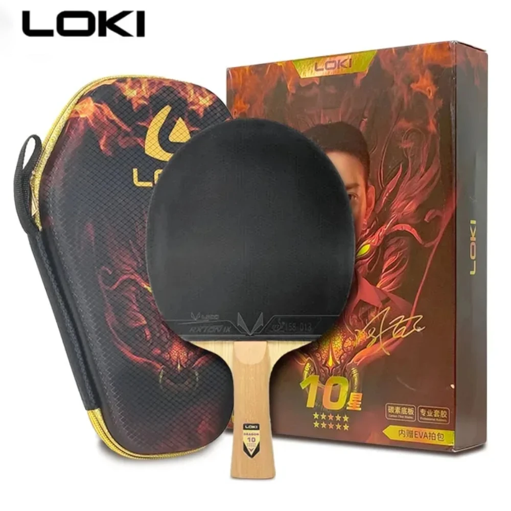 Orignal LOKI DRAGON 10 STAR Table Tennis Racket Professional 5 Wood 2 ALC Ping Pong Paddle Bat With FH RXTON9 & BH RXTON7
Orignal LOKI DRAGON 10 STAR Table Tennis Racket Professional 5 Wood 2 ALC Ping Pong Paddle Bat With FH RXTON9 & BH RXTON7