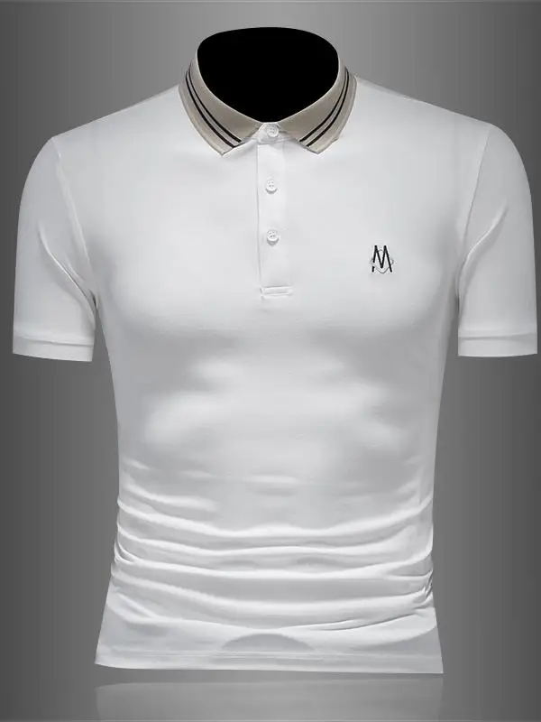 Летняя мужская повседневная рубашка с вышитыми буквами на воротнике, в полоску, модная, брендовая, дышащая, из хлопка
Летняя мужская повседневная рубашка с вышитыми буквами на воротнике, в полоску, модная, брендовая, дышащая, из хлопка